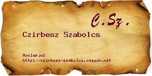 Czirbesz Szabolcs névjegykártya